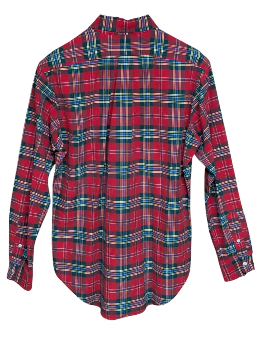 Ralph Lauren Vintage Red Plaid 100% Cotton Button Down Shirt Size Medium - Picture 3 of 11